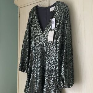 NEW Alexis Silver Sequin Dress